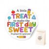 BOMSCTA First Day School Stickers: Teacher Welcome Labels 1.6'' Round 60pcs
