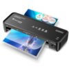 Bonsaii Laminator, 9 Inch Thermal Laminator Machine with Never Jam Technology for Doc/Posters/Photo, Personal Laminating Machine Simple Convenient for Home, Office and School Black