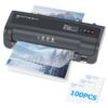 Bonsen 9-Inch Laminator Machine with 100 Sheets, Portable 4-in-1 Letter Size Thermal Laminating Machine with Jam-Free Tech for Teachers, DIY Crafting, Home Office Supplies, Black
