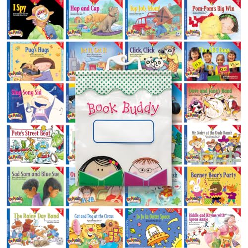 Book Buddy Bag Phonics Classroom Library Reader Kit, Supports the Science of Reading, Ready to Take Home in a Sturdy Bag, Pack Contains 24 Book Titles 6 Each, 144 Books Total with 30 Book Buddy Bags