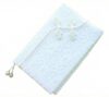 Book Cover A5 A6 Adjustable Sleeve with Bonus Notebook Pearl Lace Cheongsam Style Bible Case White Bridal Wedding(A Grid,A6)