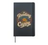 Book Lover Reading Makes Me Cappy Reader Capybara Hardcover Journal, Black