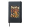 Book Lover Reading Makes Me Cappy Reader Capybara Hardcover Journal, Black