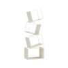 Book Organizer Irregular Vertical Iron Bookshelf Display Stand(White)
