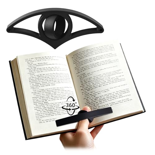 Book Page Holder with 360°Rolling Wheel, 3D Printing Thumb Book Page Holder for Relax Fingers, Novel Reading Accessories Gifts for Readers, Book Lovers Gifts, Bookworm Gifts, Literary Gift