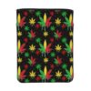 Book Pouch Cool Watercolor Rasta Weedleaf Leaves Black Book Protector