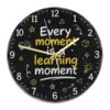 Book Wall Clock, Chalkboard Modern Light Bulb Cube None Black Quiet Wall Clock for Garage Game Room Outdoor Decoration 11.6x11.6 Inches
