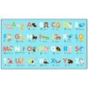 Booooom Jackson Classroom Rug - 7'6''x13'12'' Cozy Animal Alphabet Learning Square Preschool Classroom Carpet, Non-Slip & Stain Resistant, 20X Easy Clean, Thick Nylon Kids Playroom Floor Mat