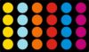 Booooom Jackson Classroom Rug 7'6"x13'1" – Large Black Carpet with Colorful Circle Seats for 24 Kids – Durable Nylon for Elementary School, Preschool, Daycare