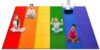 Boooooom Jackson Classroom Rug - 7'6''x13'12'' Rainbow Preschool Classroom Carpet with Seating Squares, Non-Slip & No-Trip Edges, Vibrant Colors for Kids Playroom Floor Mat