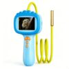 Borescope Camera with Light for Kids, Ashfly Endoscope Camera Outside Toys 2.4" IPS, Camping Essentials Science Kits for Kids Age 4 5 6 7 8 9 10, Birthday Gifts for Boys & Girls (Blue)