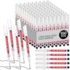 Bornerwhite 150 Pcs Black Multi-purpose Deep Hole Marker Pens Long Head Drill Deep Nib Marker Waterproof Mechanical Carpentry Pen for Woodworking Machinist Bathroom Construction Hardware Decoration