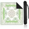Bornerwhite Chinoiserie Mahjong Mat with Black Carrying Bag 31.5 x 31.5 Inches Multi Purpose Game Table Cover Anti Slip and Noise Reduction for Mahjong Poker Board Card Dominoes Games(Green)