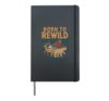 Born To Rewild - Funny Earth Day Climate Change Hardcover Journal, Black