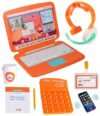 Born Toys 9-piece Office Pretend Play Set for Kids, Toddler Laptop Toy Gift