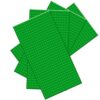 BOROLA Classic Baseplates Building Brick -10 "x 5" ，Compatible with Most Major Brand Building Bricks, Used for Substrates for Building Towers, Desktop Bases(4-Pack, Green)
