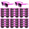 Bouiexye 24 Pack Rose Red Party Sunglasses Bulk for Birthday Party