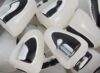 Box Displays Pack of 12 Opaque White/Black Resin Hilltop 26x10mm Beads (8-61) Jewellery Making Fashion Acrylic Costume Design DIY Handmade Jewelery Beads