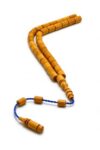 Boxwood Prayer Beads - Cut Model Capsule Cut Wood - Cream Color - Cream