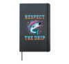 Boys Journals Age 10-12 8-10 Fishing Drip Fisherman Gifts Hardcover Journal, Black