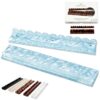 BOZUAN Scalloped Mahjong Racks (Blue, 20", 1 Piece)