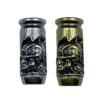 Brass Skull Knife Lanyard Bead, Antique Silver, 2 Pack