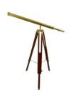 Brass Telescope on Stand: Retro Nautical Home Decor (60.63 Inches)