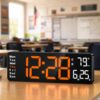 Brauthon Digital Clock Large Display, 13" Large Wall Clock for Classroom