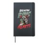 Breaking Bins and Hearts Trash Panda Raccoon Hardcover Journal, Black