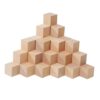 BreezeTrading 50 Pieces Wood Blocks Math Sorting Toys Counting Mini Playing Small Cubes Building Blocks for Ages 3+ Preschool, Brown, L