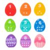 BreezeTrading Color Matching Wooden Egg Matching Educational Toy Number Recognition Puzzle for Counting and Logical Thinking Suitable for Parent Child