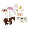 Brick Loot Farm Animal Accessories, 16-Piece Minifigure Building Block Farm