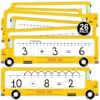 BrightenKidz 26 Pack Number Line Dry Erase Boards Cards (School Bus)