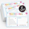BrightenKidz 50 Pcs Teacher Mail Notes to Parents, Bold Stripes Happy Mail Teacher Postcards for Students, Classroom Incentives Motivational Brag Cards, Preschool Kindergarten Elementary 4x6