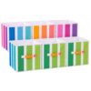 BrightRow 6 Pcs 11 Inch Colorful Stripes Cube Storage Bins Collapsible Storage Organizer with Handles Fabric Container Baskets for Closet Clothes Toys Book Room Home Organization