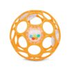 Bright Starts Oball Rattle Ball, Easy-Grasp Infant Rattle with Finger Holes, Orange, 0-36 Months