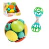 Bright Starts Wobble & Rattle Gift Set​ 2-PK Baby Toys, Rattles & Ball Toys, Crawl & Chase, Cause and Effect Learning, Unisex, 3-6 Months and Up
