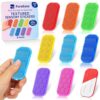 Bristle Tactile Sensory Stickers – 8PC Soft & Gentle Textured Fidget Strips for Kids & Adults – Calm Strips for Autism, ADHD, Anxiety Relief – Quiet Fidget Toys for School, Classroom, Desk & Gifts