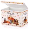 Briwooody Fall Storage Bin with Lid and Carrying Handle Pumpkin Gnome Foldable Storage Box Large Autumn Harvest Decorative Collapsible Container Basket for Organizing Closet Home Bedroom Fall Gifts