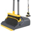 Broom and Dustpan Set for Sweeping, Indoor and Outdoor Use, Stand Up Design for Home and Office, Durable Construction and Easy Storage