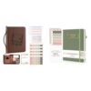 Brown Bible Cover Case with Bibke Study Supplies & Green Bible Study Journal
