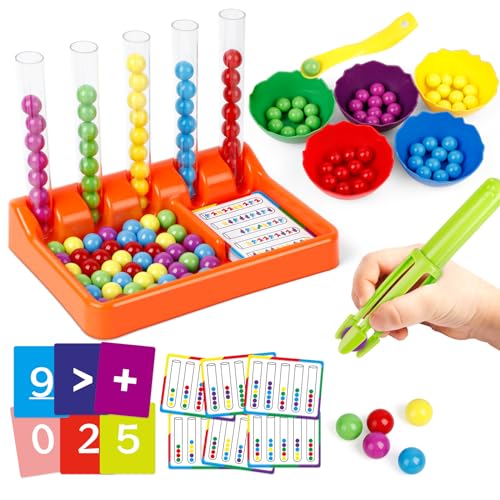 Broytain Counting and Color Sorting Toys for Toddlers,Math Manipulatives Match Games Educational Learning Fine Motor Skills,STEM Preschool Kindergarten Learning Activities