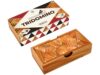 BSIRI Wooden Triangular Dominoes Set Triangle Tile Game Strategy for Adults Classic Domino and Family Board Games Night Travel Dominos Set with Storage Case for Home Table Play
