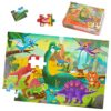 B. toys – Gigantic Jigsaw Dinosaurs Puzzle – 48 Unique Prehistoric Theme Pieces in a Large 2 x 3 Feet Format – Floor-Based Educational Game for Creative Young Minds – Ages 3+