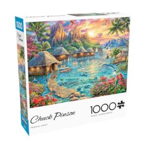 Buffalo Games - Tropical Oasis Beach Scene - 1000 Piece Puzzle for Adults