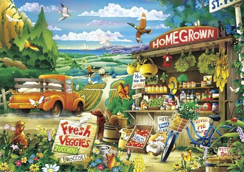 Buffalo Games Country Road 500 Piece Jigsaw Puzzle - 21.25 x 15 in, Multicolor - Recycled Board & Poster - 500 Piece Jigsaw Puzzles for Adults - Precision Snap Fit
