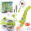 Bug Catcher Kit for Kids with Light and Insect Habitat - Outdoor Exploration Toys for Boys Girls Ages 6+, STEM Educational Toys Set Includes Net, Tweezers, Magnifying Glass Cup, Screwdriver