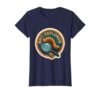 Bug Explorer Bold Caterpillar Magnifying Glass Design T-Shirt, Women, Navy Blue, Large