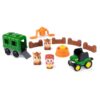 Build-A-Buddy Stackers Farm Playset - 15-Piece Farm Toy Set with Horses, Farmer, and Spinning Merry-Go-Round - Officially Licensed John Deere Toys - Stacking Toys for Toddlers Ages 18 Months and Up
