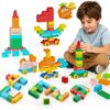 Building Blocks for Kids Ages 3-8 |Toy with 4 Trucks | STEM Educational Set for Boys & Girls| Endless Creations | Christmas Birthday Gift (Military Transport)